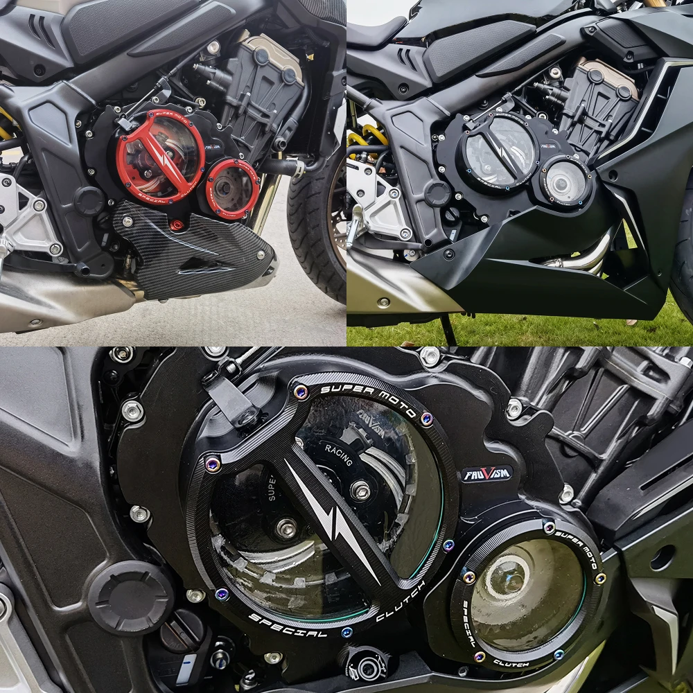 For Honda CB650R 19-23, CBR650R 19-24 Clear Clutch Cover Spring Retainer Protector Guard Motorcycle CB 650R CBR 650R
