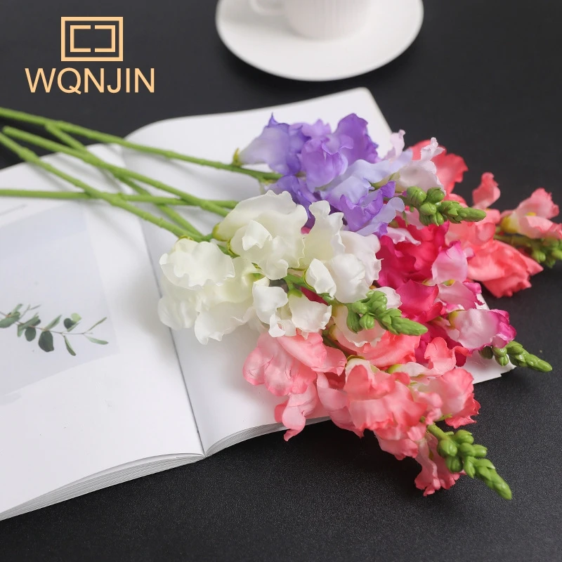 1 قطعة زهرة الصفير البنفسجي وهمية الحرير الزهور الاصطناعية Mariage حفلة عيد ميلاد الزفاف الأزهار ديكور المنزل الزينة فلوريس #3