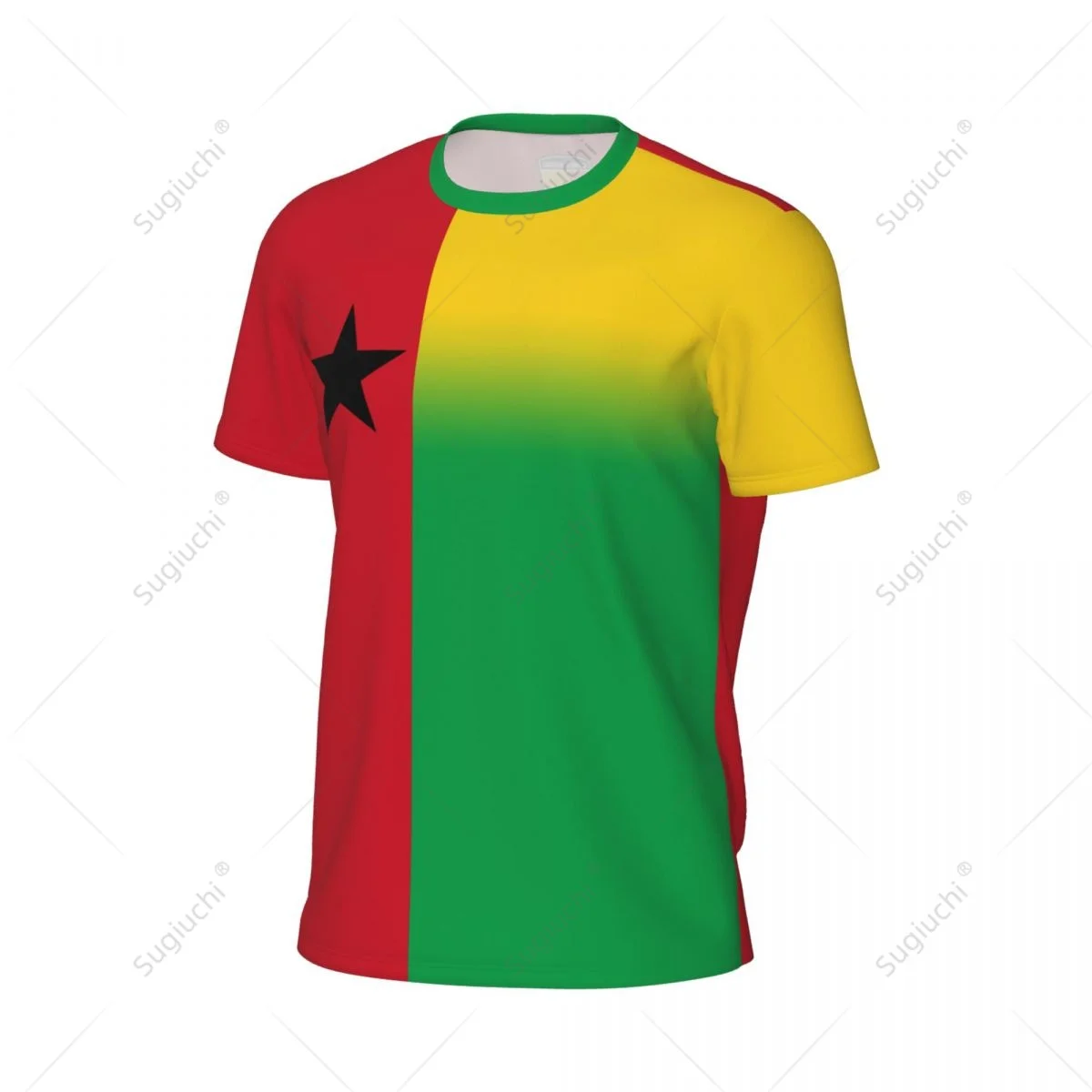 Camiseta deportiva de malla, ropa con bandera de Guinea para correr, fútbol, tenis, fútbol, Fitness, personalizada, impresa en 3D