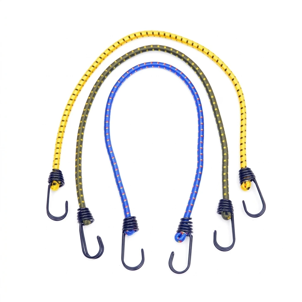 60cm Bungee Cord Elastic Rubber With Hooks Tent Rope Clothes Drying Rope Camping Luggage Packaging Outdoor Accessories