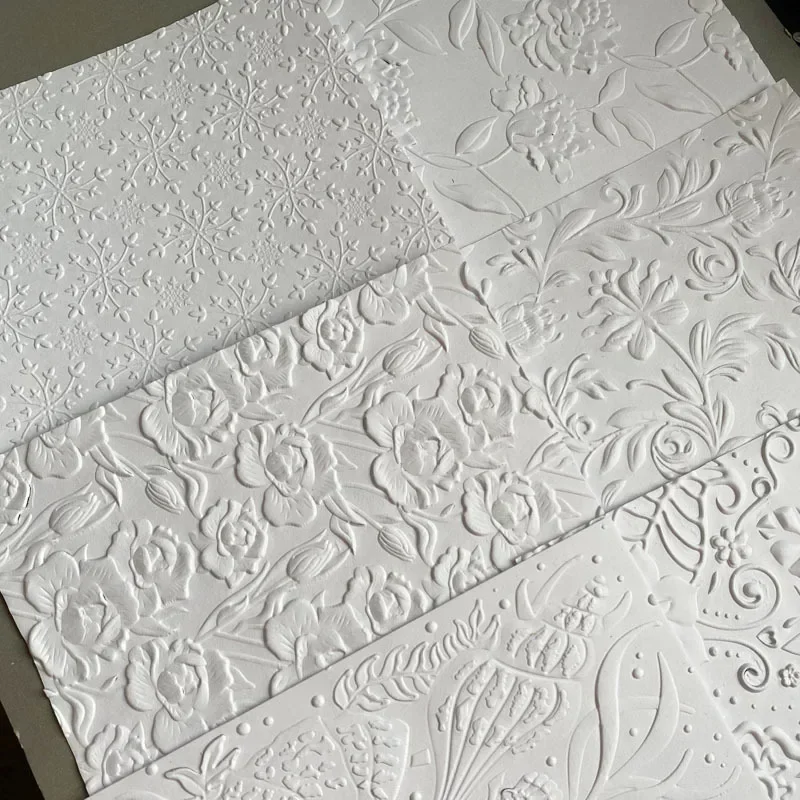 2024 3d Embossing Folder Flower/Snowflake/Tree Pattern Scrapbooking Supplies Craft Materials DIY Art Deco Background Photo Album