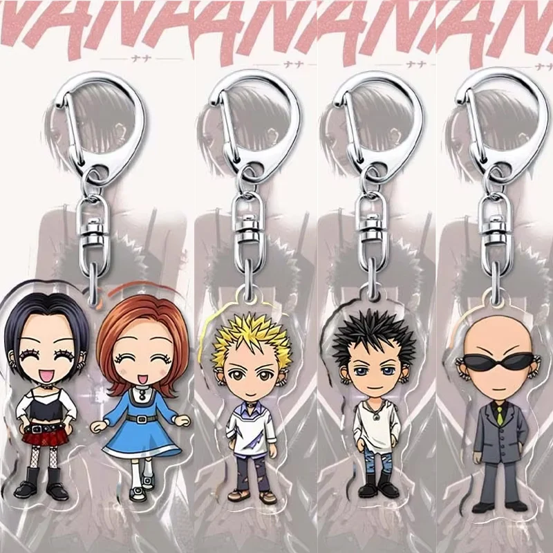 Hot Anime NANA Acryl Okazaki Shinichi Komatsu Nana Oosaki Nana Schlüsselbund Cosplay Figur Anhänger Schlüssel Halter Schmuck Zubehör