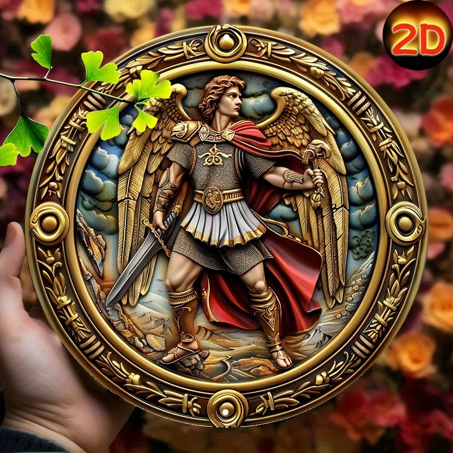 

Angel Warrior Mythological Warrior 2D Aluminum Wall Art Decorative Sign & Plaque - Traditional Style, Multipurpose