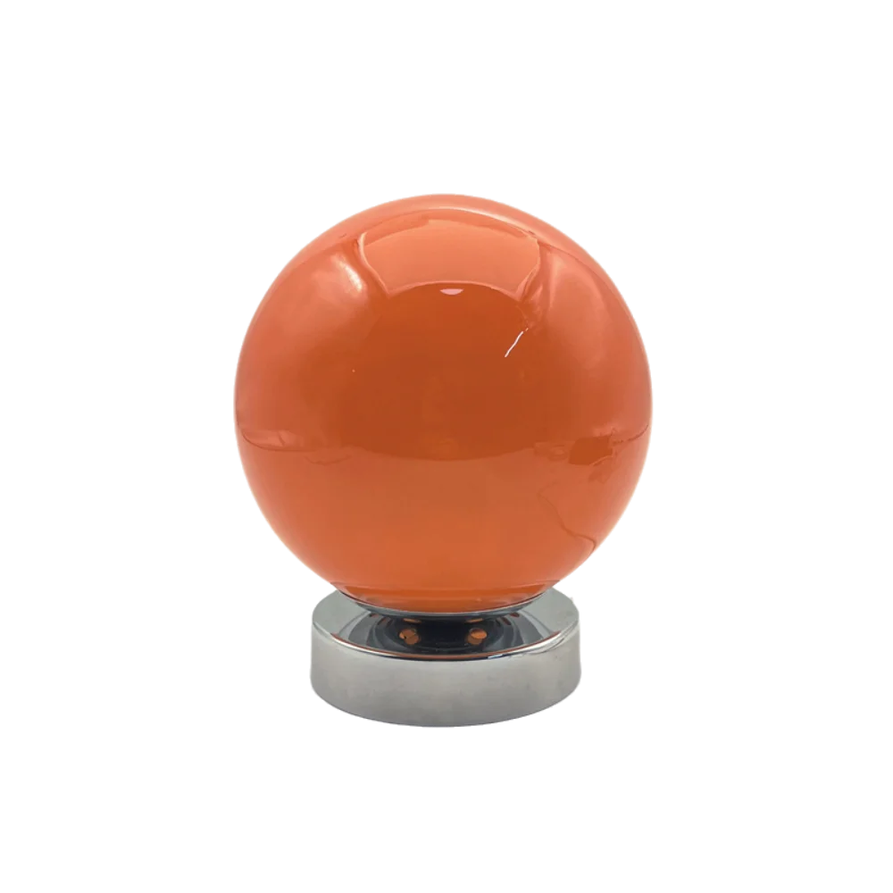 USB Powered Glass Ball Table Lamp Vintage Minimalist Spherical Night Light with 3 Color Light Modern Colorful Ambient Lamp