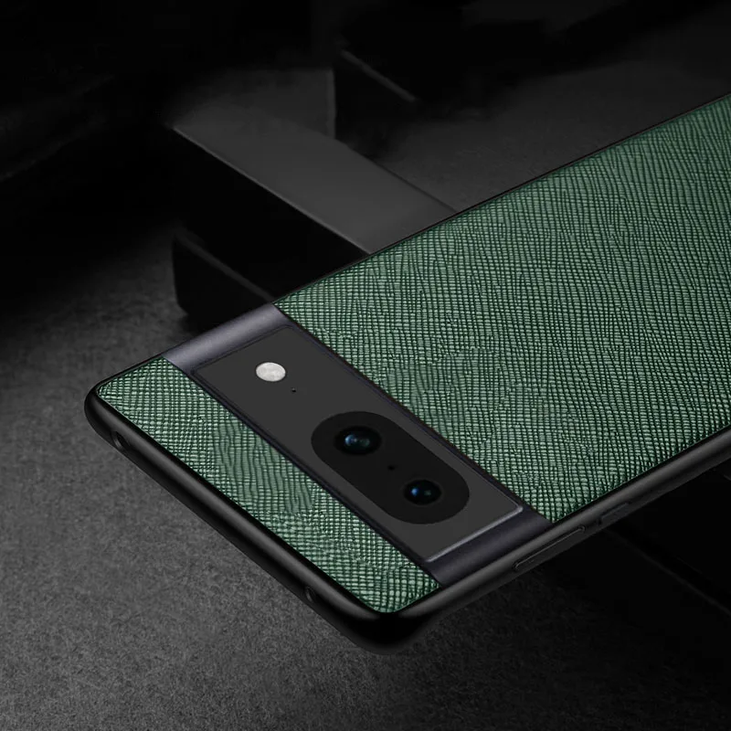 Case for Google Pixel 6 7 7A 8 Pro 6 6A 5G funda cross pattern Leather phone