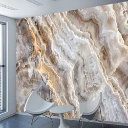 Wall Papers Home Decor Peel and Stick Easy to Apply Wallpaper for Living Room Retro Marble Design Renovation TV Mural Stickers