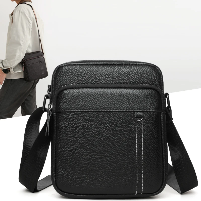 

Модная мужская сумка через плечо из натуральной кожи, сумка-кроссбоди, сумка для мужчин, sacoche homme