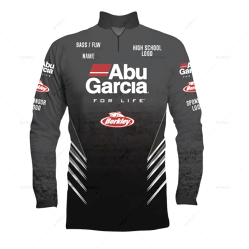 ABUGARCIA Anti-UV para ropa de vida con cremallera, camisas de pesca con protección solar de secado rápido, camisetas deportivas para exteriores, superventas