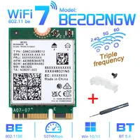 Tarjeta de Red Fenvi para Intel BE202 M.2, WiFi 7, Bluetooth 5.4, 2.4G/5G/6GHz, Adaptador Inalámbrico Wifi7 BE202NGW, Mejor que WiFi 6E