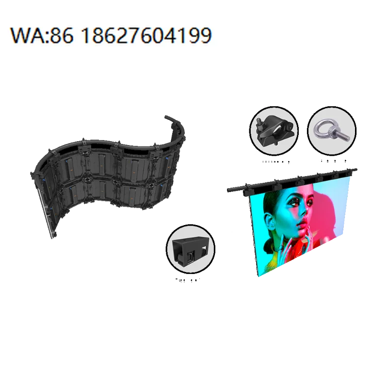 Papan Tanda LED Tremvision Fleksibel Kreatif Kolom Indoor/Outdoor Sewa Layar LED Warna Penuh Kecerahan Tinggi 7680HZ untuk Panggung & Luar Ruangan