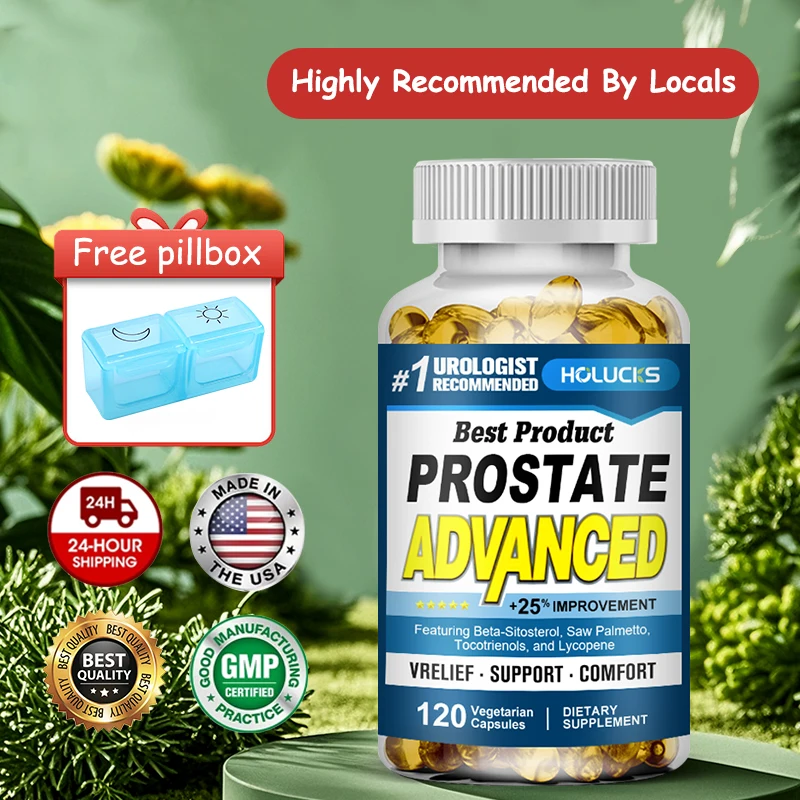 

Natural Prostate Support Supplement, with Beta-Sitosterol, Reduce Night Bathroom Trips, Support Intimacy & Hair Health for Men