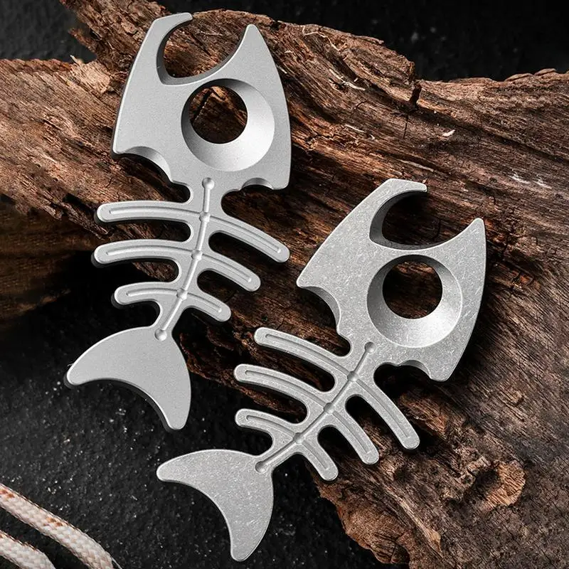 

Beer Hat Opener Titanium Alloy EC Multifunctional Tools Fishbone Shape Bottle Opener Portable Mini Wrench With Box Outdoor Tool