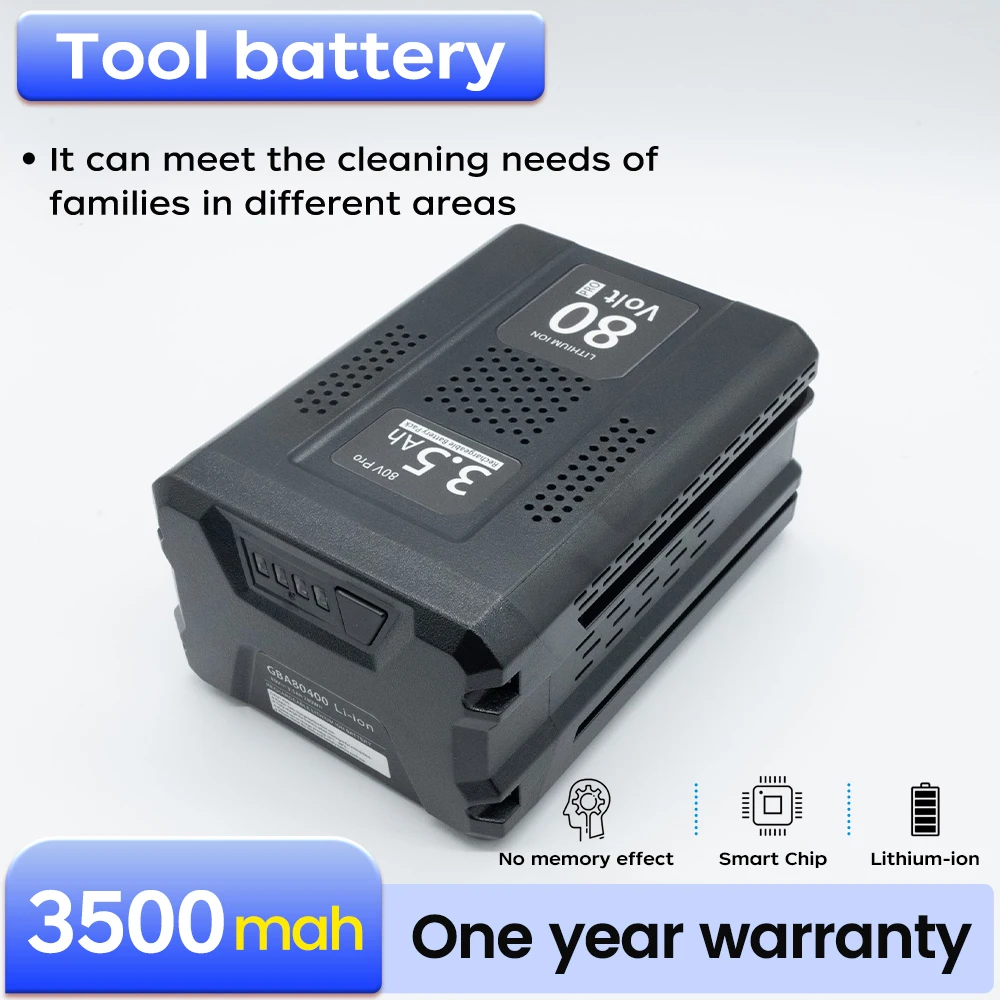 

GJD-greenworks 80V 2.0A new for Greenworks 80V Replacement Rechargeable Battery 6.0Ah Lithium Ion Battery for GBA80200 GBA80250