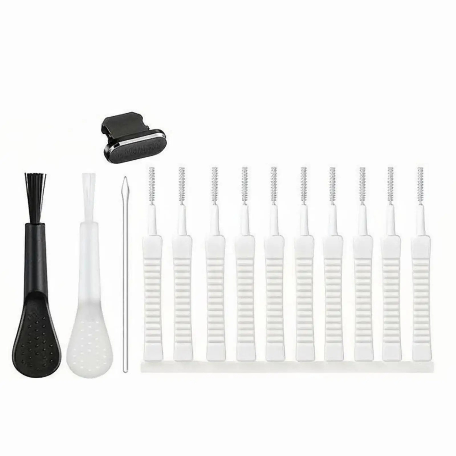 Portable Device Cleaner Multi Use Electronic Port Cleaning Kit with Spiral Bristles for Phones Speakers and More