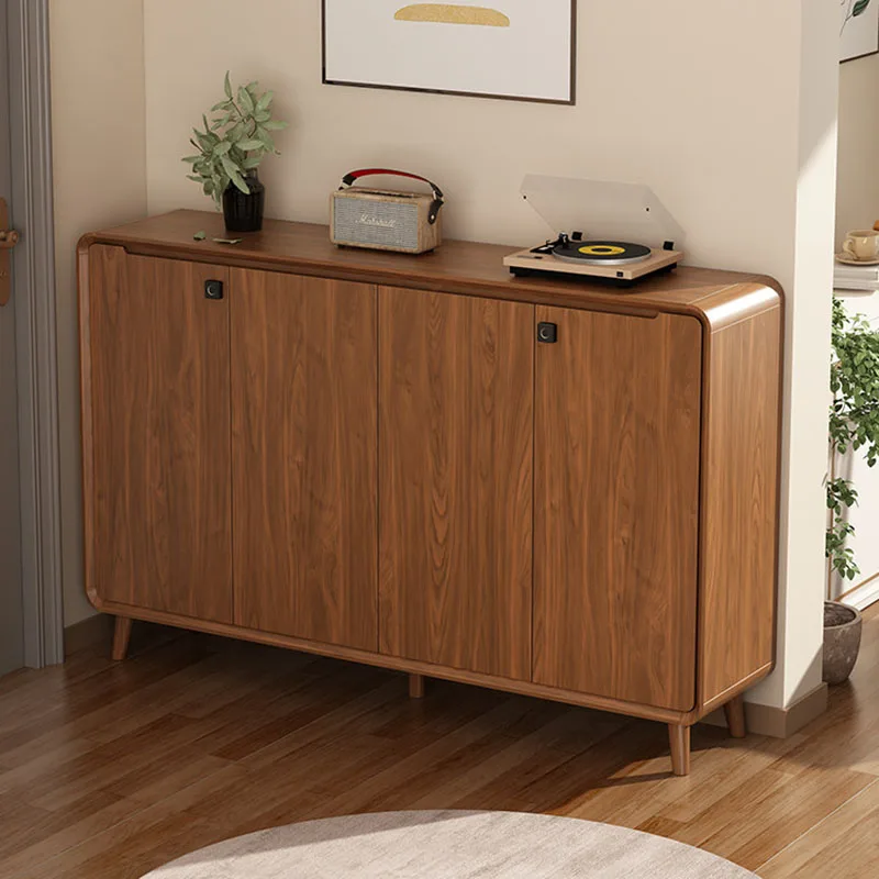 Wooden Display Shoe Shelf Storage Modern Vertical Slippers Designer Luxury Shoe Cabinet Living Room Zapatero Hotel Furniture