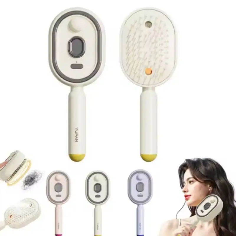 Electric Steam Hair Brush Comb&Mist Function Simultaneously Stronger Ion Technology Less Breakage No Residue for Beautiful Hair