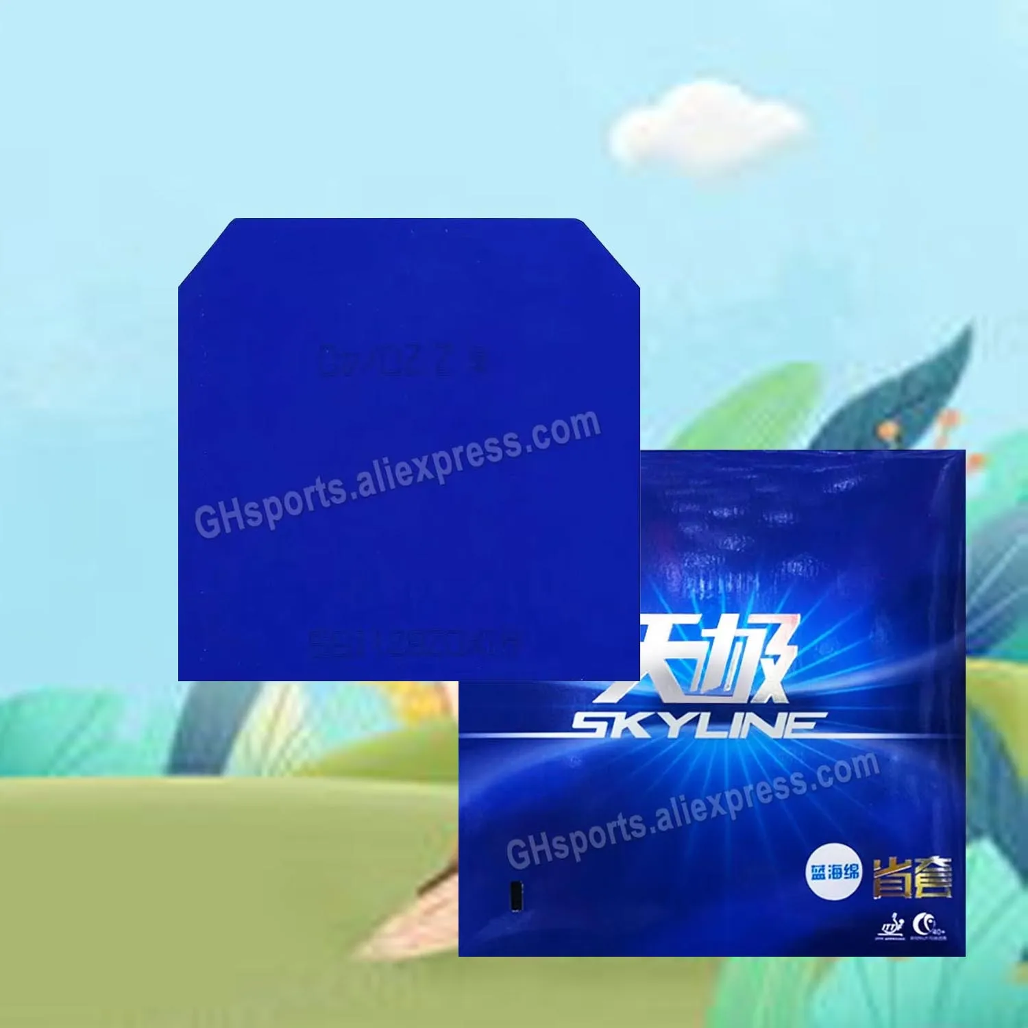 

Накладка для настольного тенниса DHS Skyline 2 TG 2 Provincial Blue Sponge Control + Spin Pips-In с губкой TG