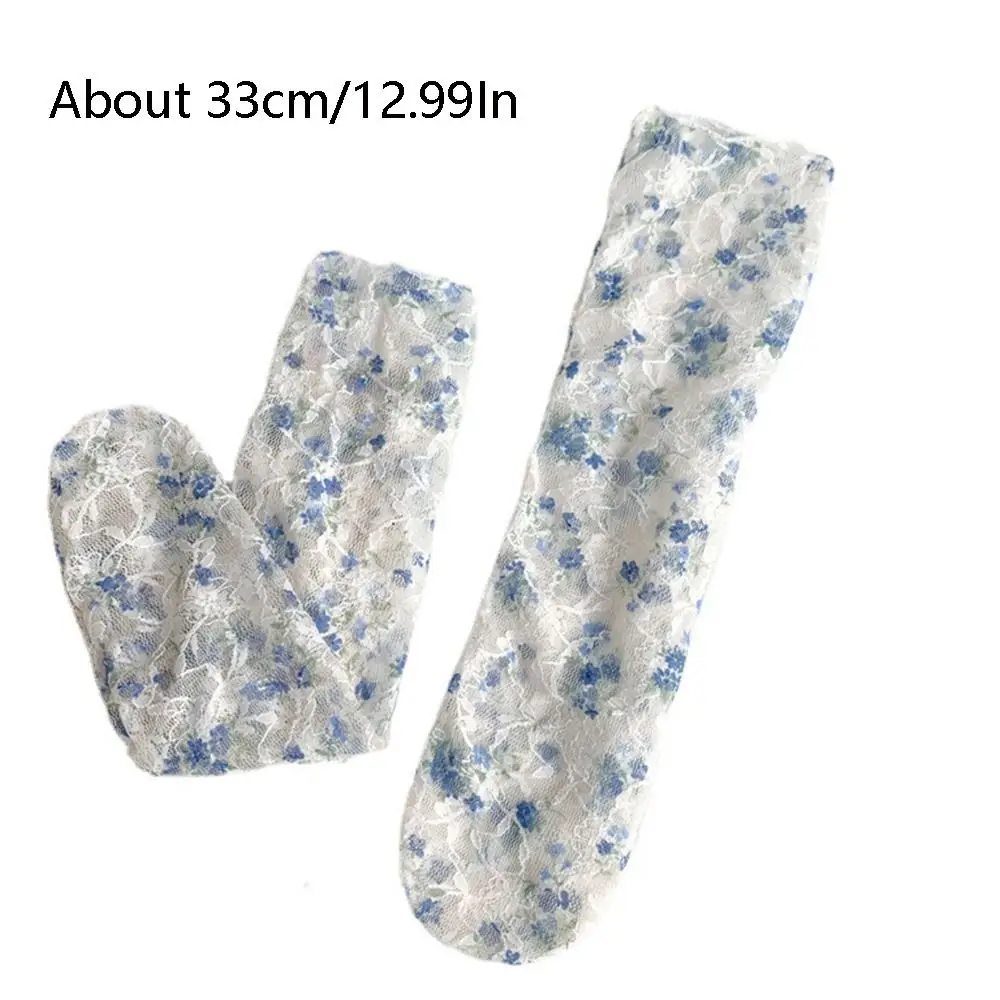 Women's Thin Lolita Princess Lace Socks Vintage Women's Girls Jacquard Princess Socks Fashion Breathable Women's Socks