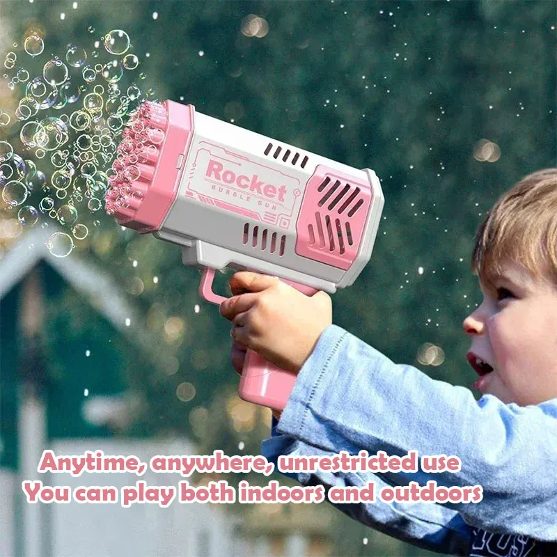 2024 New 40 Hole Bubble Machine Children's Handheld Fully Automatic Bubble Gun Male and Female Outdoor Toys  (No Bubble Water) ﻿