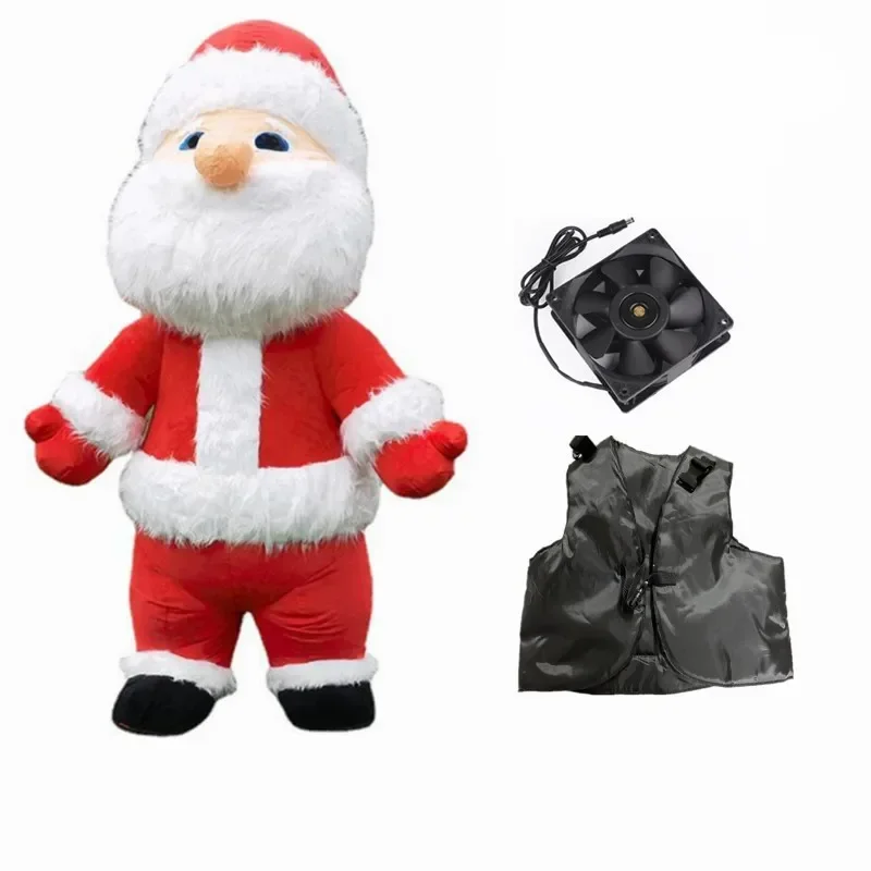 Inflatable Santa Claus Snowman Deer Mascot Costume Adult Fancy Dress Christmas Party Kawaii Mascot Costume Carnival Costumes