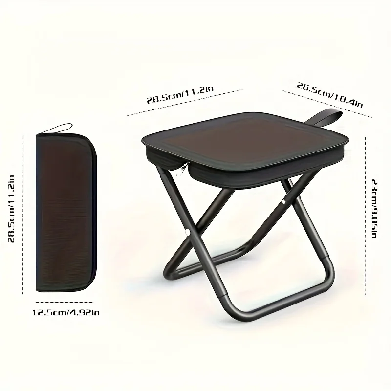 Draagbare opvouwbare kruk, lichtgewicht campingstoel, opvouwbare zitting, perfect voor vissen, wandelen, reizen, dagelijks gebruik binnen en buiten.