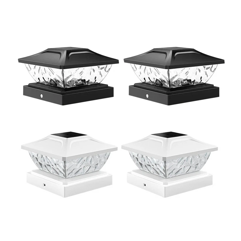 TKOH-luz de tapa de poste de valla para exteriores, iluminación blanca cálida y blanca fría, lámpara de columna de Villa a prueba de agua, luz de Pilar LED Solar