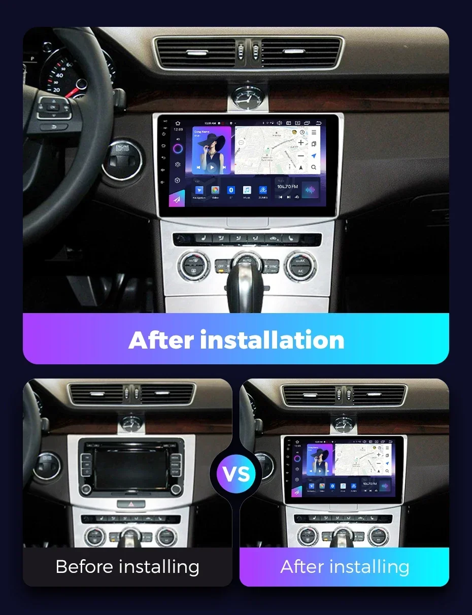 Android 13 radio stereo für vw passat b7 cc 2013-carplay automotive multimedia wifi qled bildschirm kopf einheit