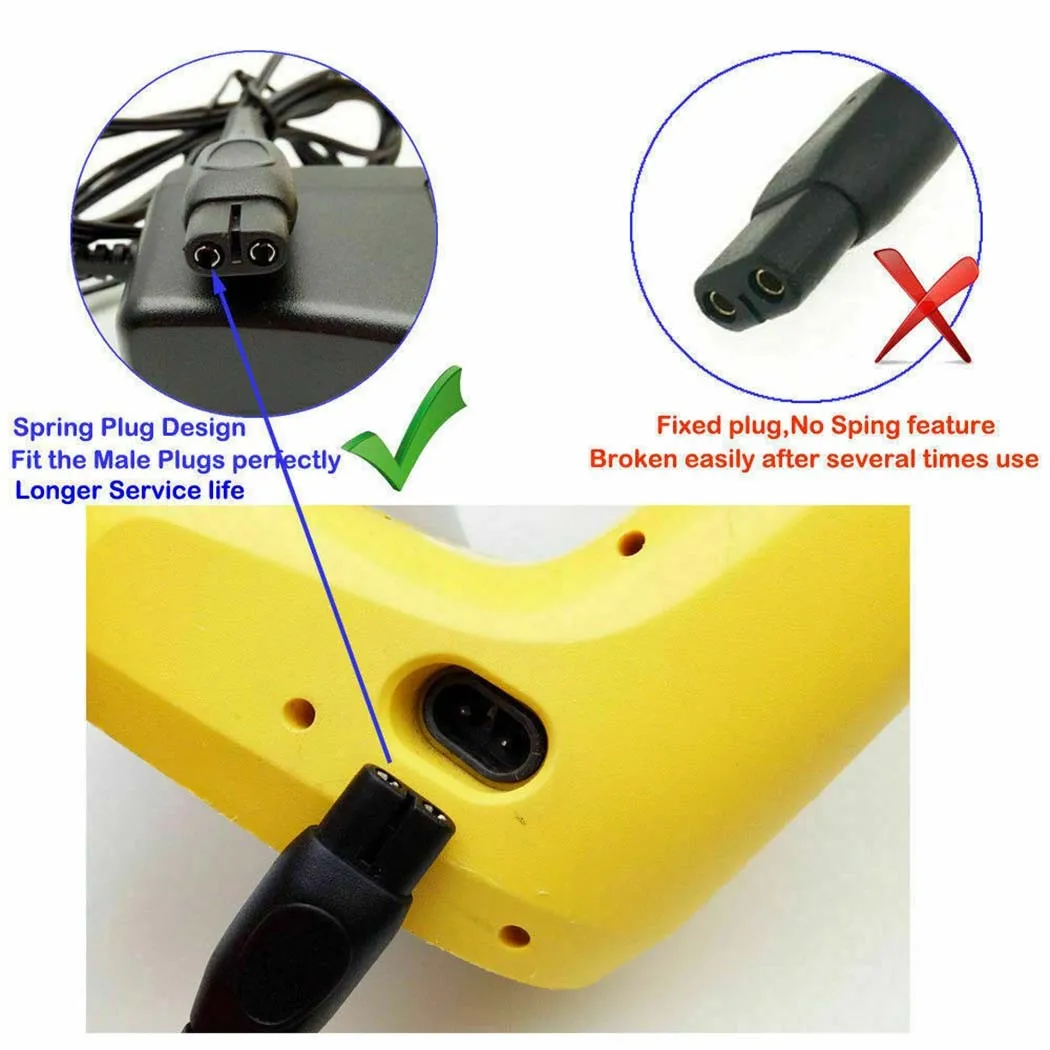 Uso Mundial Vac Vacuum Battery Charger Plug Cabo de Alimentação para Karcher Wv50 Wv55 Wv60 Wv70 Janela Vac Plug Ad-carregador Portátil