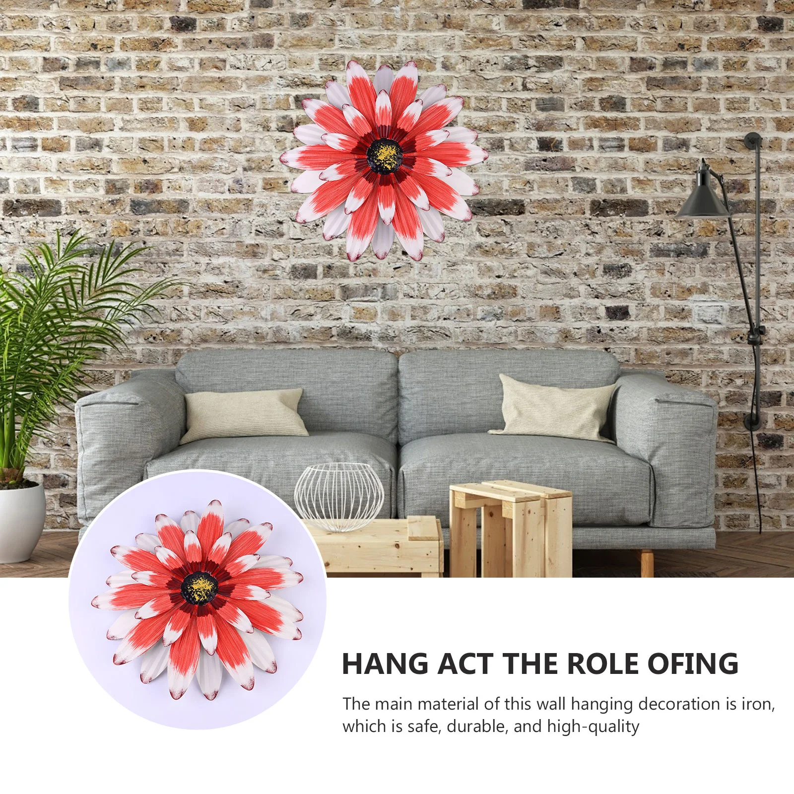 3 D 3D Margarida Parede Pendurada Estátuas ao ar livre Decoração de sinal frontal Decoração de flores de jardim