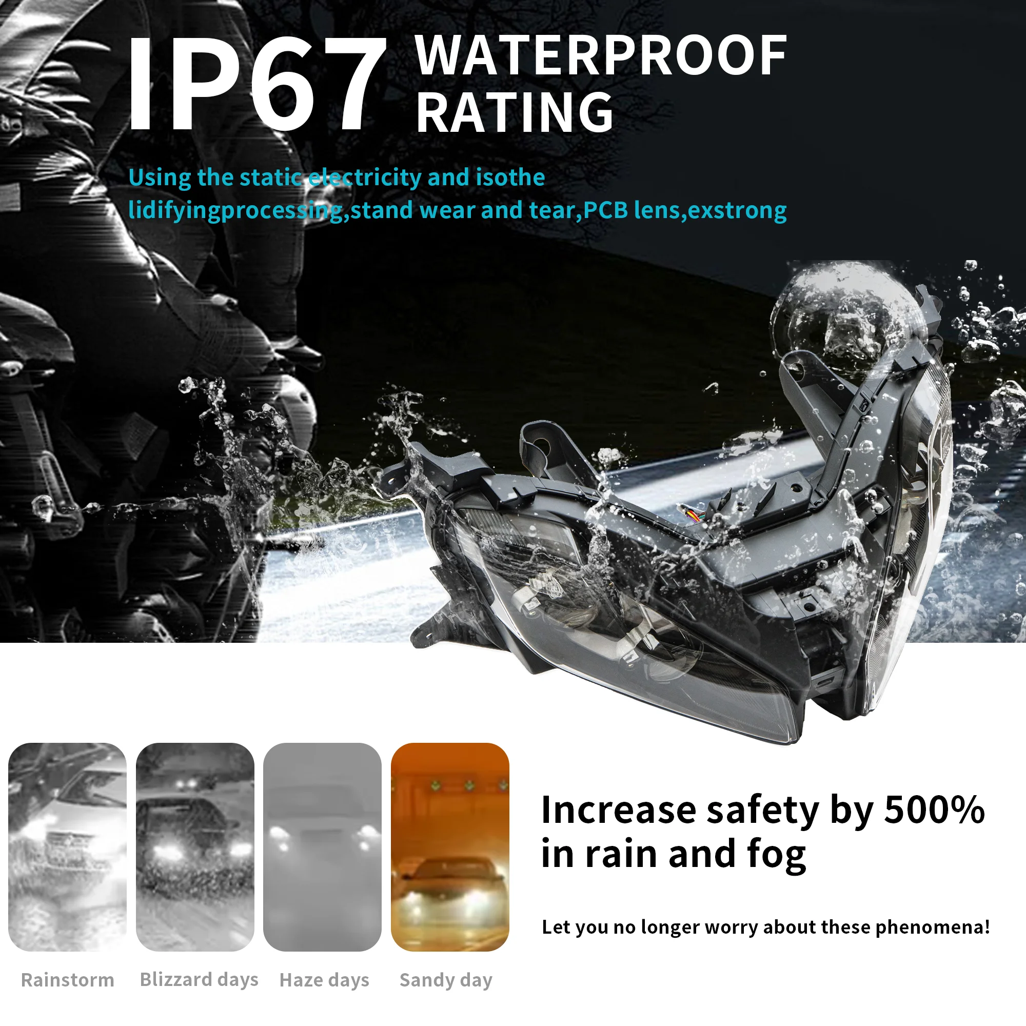 Motorcycle Headlight Fit For Yamaha TMAX560 TMAX 560 LED Headlamp Head Lamp Light Assembly Tech Max XP560 2022 - 2024 2023