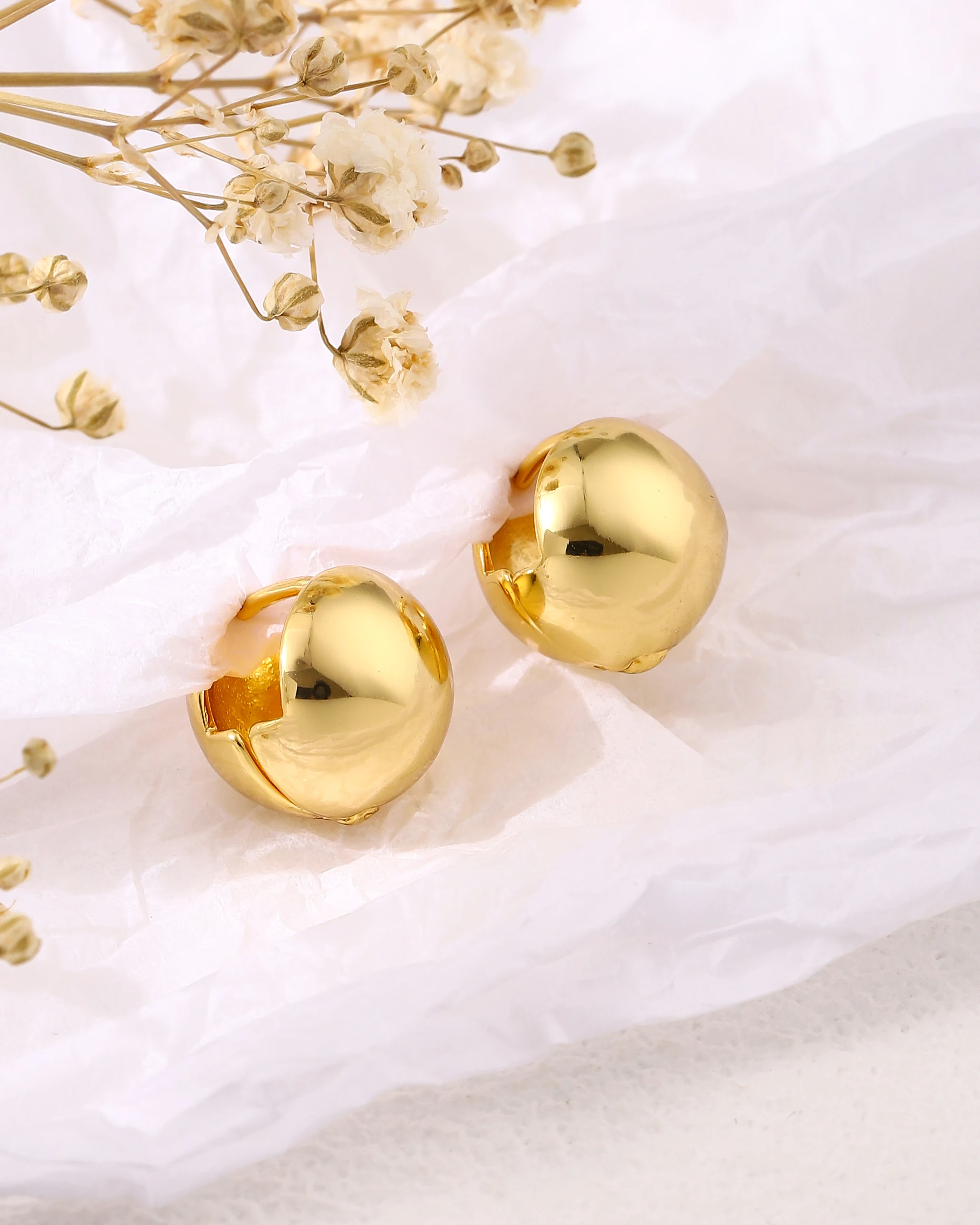 

Fashionable Golden Beads Women's Earrings Elegant Wedding Party Bridal Jewelry Gifts Hypoallergenic
