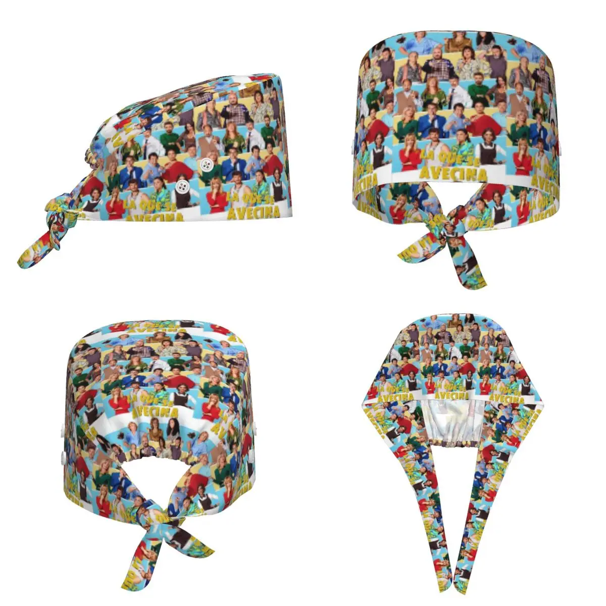 La Que Se Avecina Scrub Hat Doctor Working Surgical Cap Unisex Adjustable Nursing Caps for Dentist