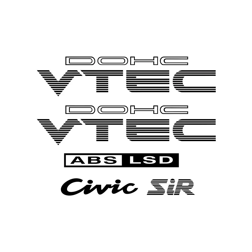 DOHC VTEC السير مجموعة الشارات لهوندا JDM الشارات ملصقات