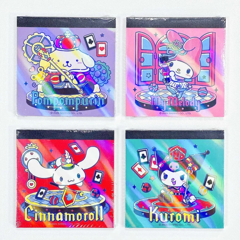 

12 шт./лот Sanrio Kuromi Melody Cinnamoroll блокнот милый N Times канцелярские этикетки блокнот закладка Post школьные принадлежности