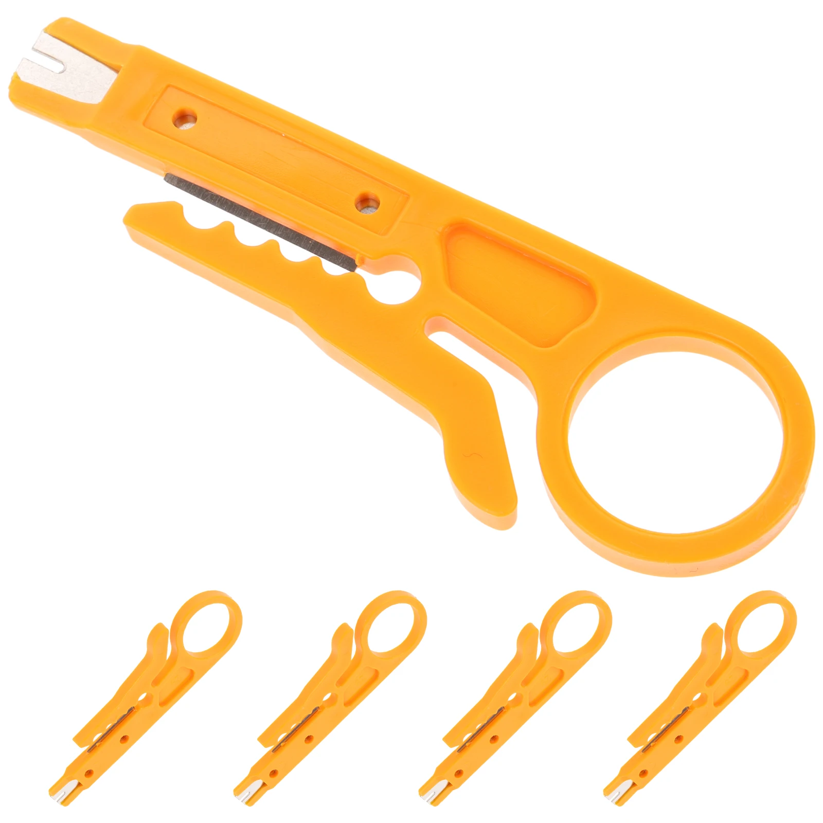 

5pcs Mini Strippers Multi-Function Electrical Wire Stripping Tool For Data Cables Telephone Computer Cables Durable Sturdy Small