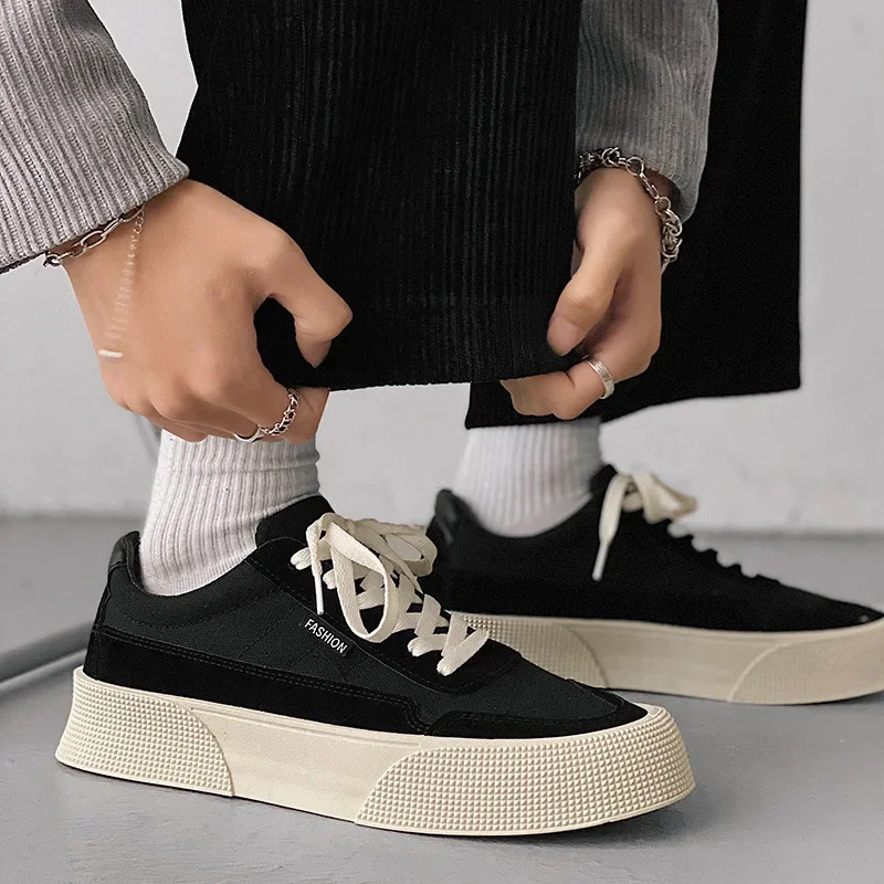 Heren Mode Sneakers Casual Canvas Skateboard Schoenen Nieuwe Designer Merk Trend Platform Gevulkaniseerde Schoenen Man Tenis Masculino