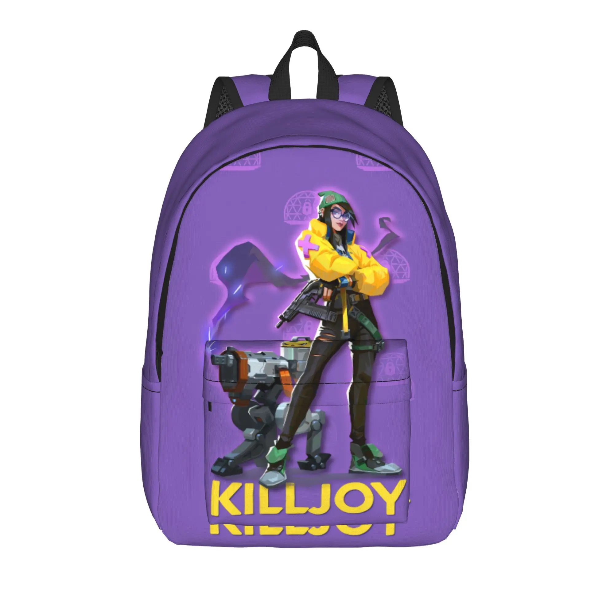 Killjoy Backpack V-Valorant Boy Girl Polyester Daily Backpacks Print Fun School Bags Rucksack