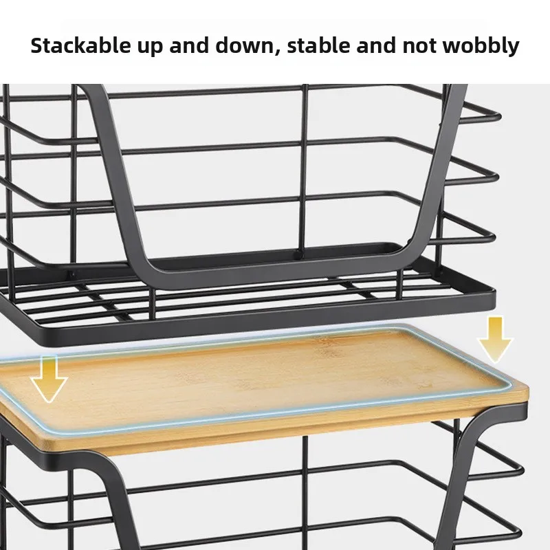 مجموعة تخزين المطبخ الكاملة المكونة من قطعتين: أقصى مساحة مع موزع أكياس القمامة وسلة حائط متعددة الاستخدام للتوابل والإنتاج #3