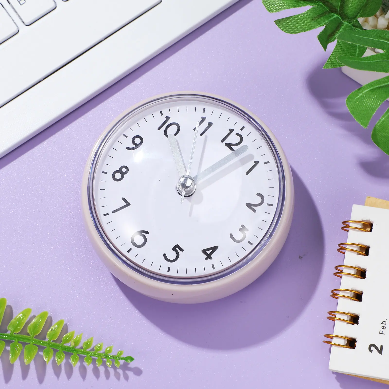Reloj de Pared con Ventosa Impermeable para Baño, Ducha, Cocina, Piscina, Ambientes con Alta Humedad, Decorativo, Elegante y Moderno