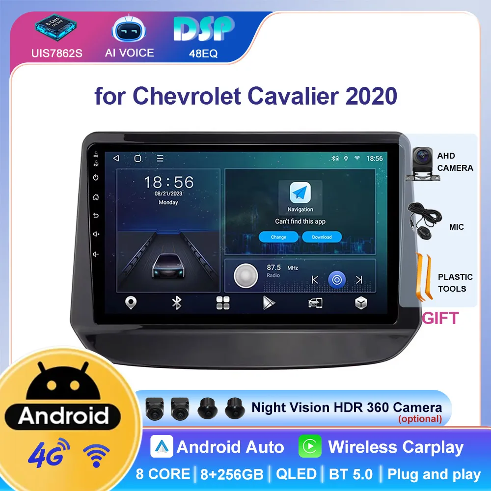 Android 10 Inch GPS Stereo Touch Screen Car Multimedia Player for Chevrolet Cavalier 2020 WIFI 4G Wireless Carplay FM AM Radio