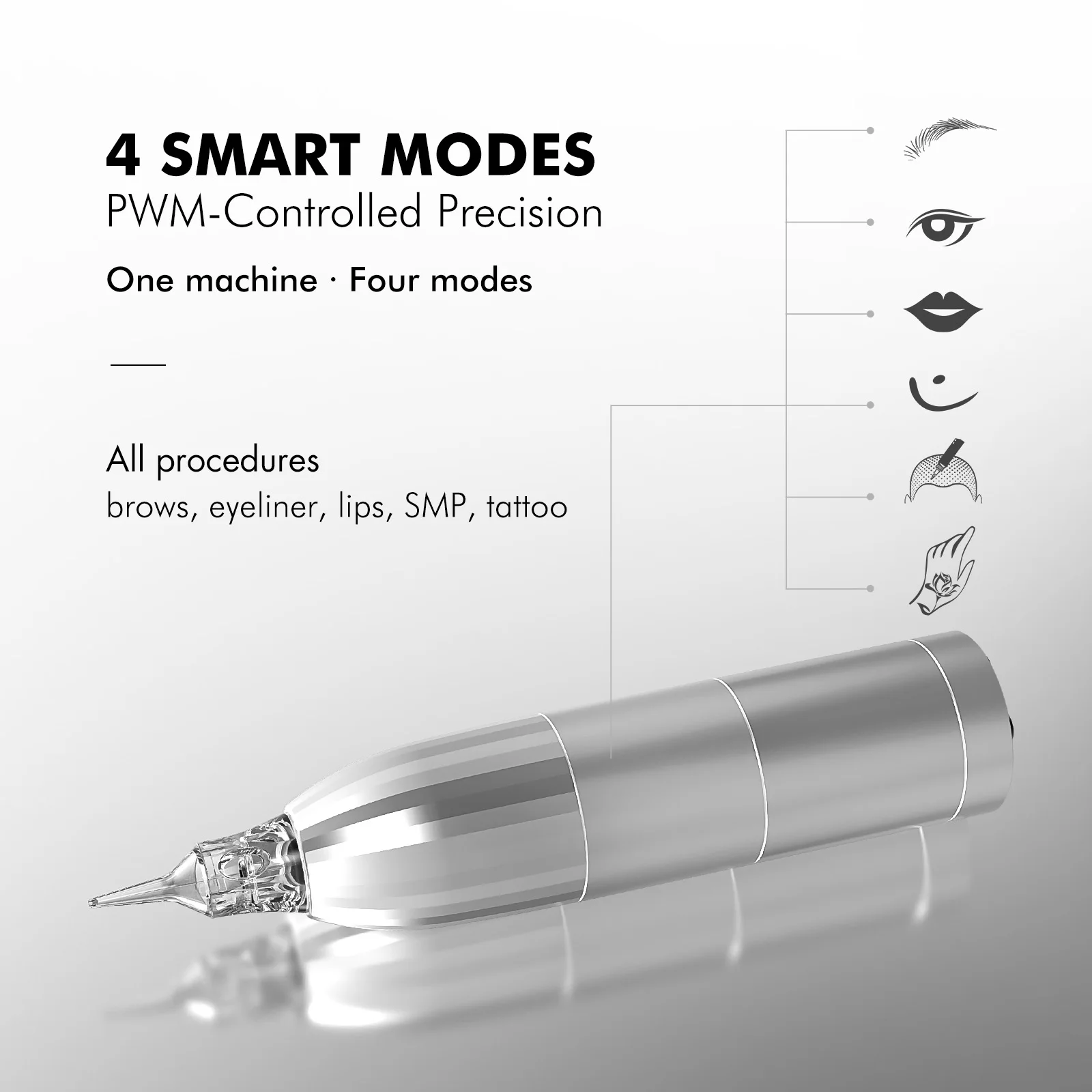 FAMISOO Pro Wireless Permanent Makeup Machine Professional Tattoo Pen 1800mAh Long-Lasting Battery for SMP Eyebrows Lips & Body