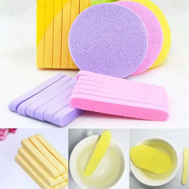 

120 Pcs compressed facial cleansing sponge 5 color Round Wash Face Sponges for Women Compress Exfoliating Removal Sponge