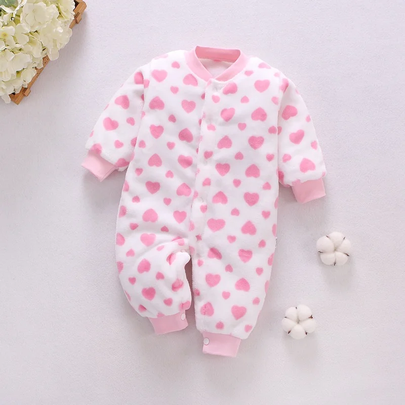 Infant Onesie Pajamas Thickened Ha Yi Dress For Spring/autumn/winter Unisex 0-2 Year Old Baby Crawling Suit Clothes