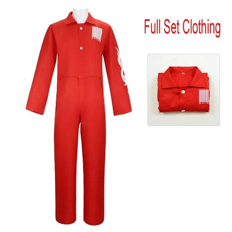 UUI1 Joey Jordison Fantasia Bodysuit Band Slip Cosplay Knot Rojo Azul Mono Disfraz Máscara Halloween Carnaval Traje Hombre Ad