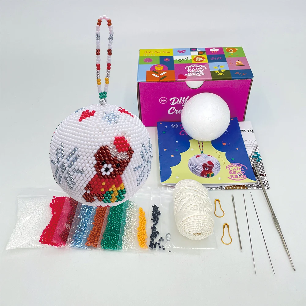 

Joy Sunday Novelty 2026 DIY Beaded Crochet Kit,All Materials and Step-by-Step Video, Special Gift for the Handicraft Hobby