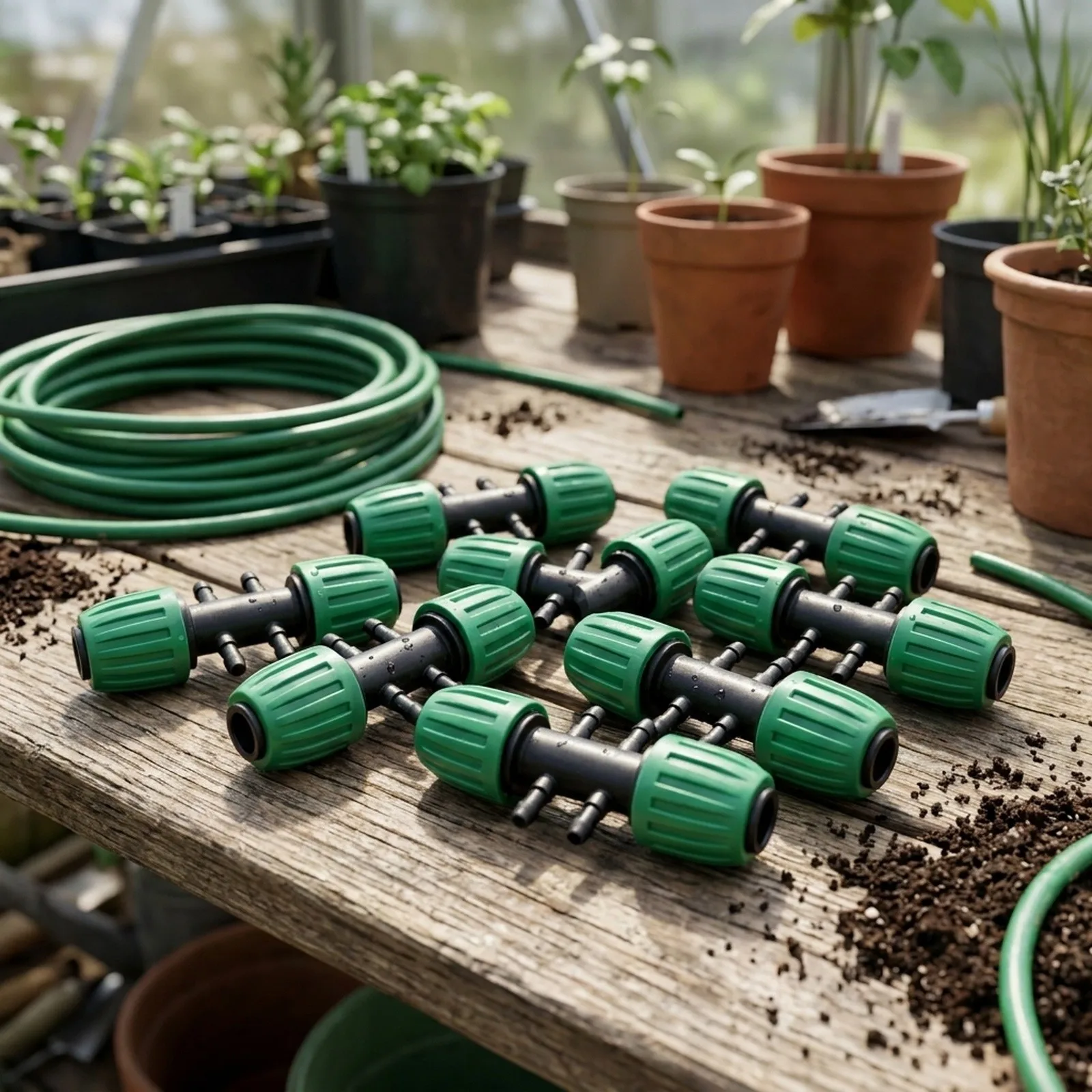 Irrigation Hose Connector Straight Through Valve High-quality Hard Plastic No Glue Needed Sturdy And Robust For Farms And Lawns