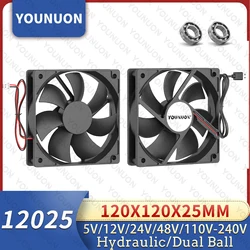 120mm 12cm 12025 Fan 5V 12V 24V 120mm*120mm*25mm Fan DC Brushless Cooling Fan 120x120x25mm USB 2PIN PC Computer Case Cooler