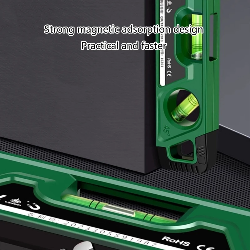 9Inch Torpedoes Level and Ruler, 180/90/45Degree Bubble,Level Tool For Leveling, Measuring, Marking, and Drop Shipping