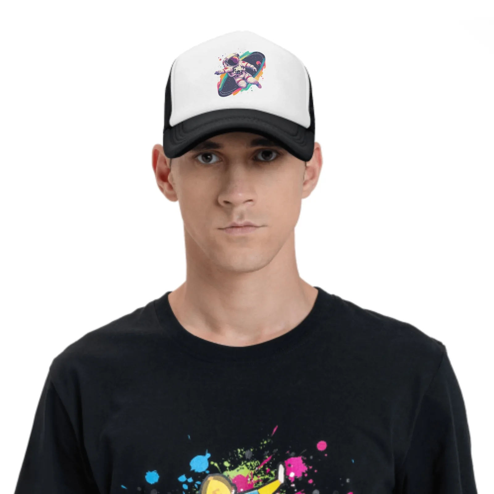 Arcobaleno astronauta moda cappello da Baseball traspirante berretto adulto cappello a rete all'aperto viaggiare protezione solare Casquette per uomo donna