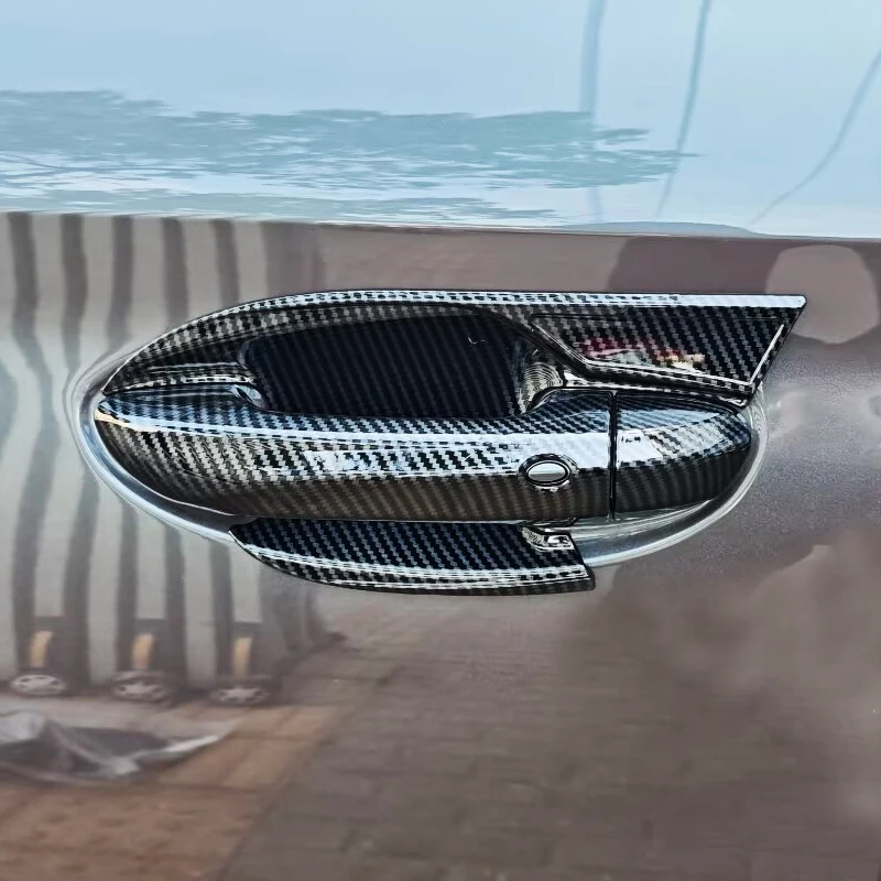 

Для MG MG3 Hybrid 2024 2025 ABS углеродное волокно, дверная ручка автомобиля, крышка чаши, накладка, защитная наклейка, Стайлинг, автоаксессуары